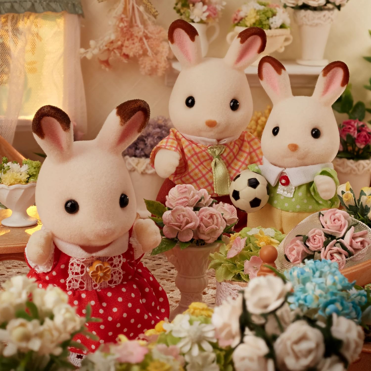 Sylvanian Families Chocolate Rabbit Family Dolls